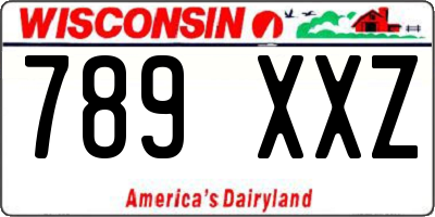 WI license plate 789XXZ