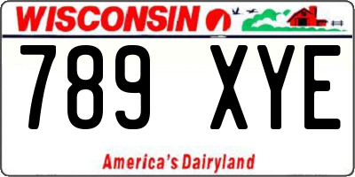 WI license plate 789XYE