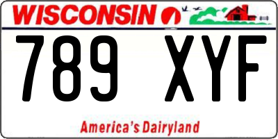 WI license plate 789XYF