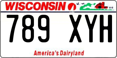 WI license plate 789XYH