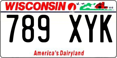 WI license plate 789XYK
