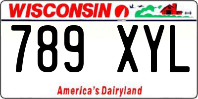 WI license plate 789XYL