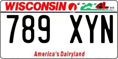 WI license plate 789XYN