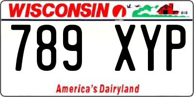 WI license plate 789XYP