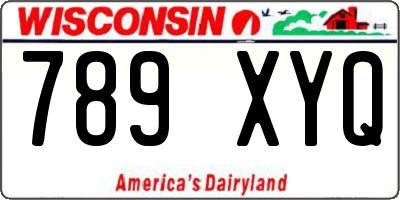 WI license plate 789XYQ