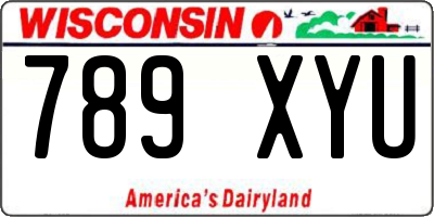 WI license plate 789XYU