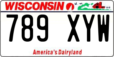 WI license plate 789XYW