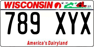 WI license plate 789XYX