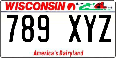 WI license plate 789XYZ