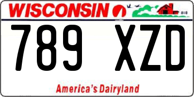 WI license plate 789XZD