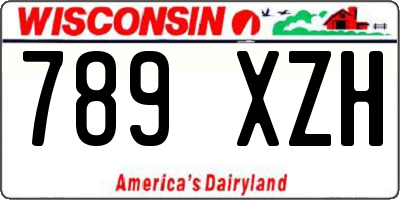 WI license plate 789XZH