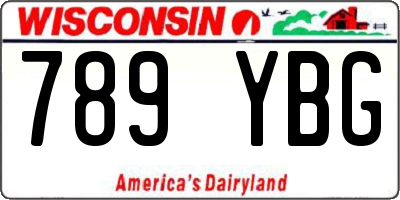 WI license plate 789YBG