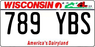 WI license plate 789YBS