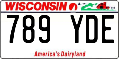WI license plate 789YDE