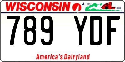 WI license plate 789YDF