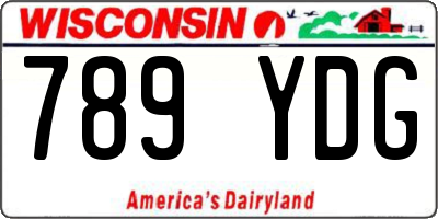 WI license plate 789YDG