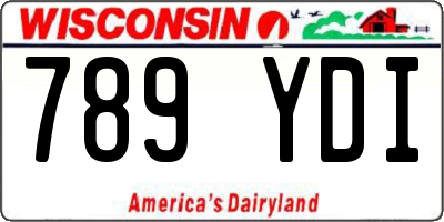 WI license plate 789YDI