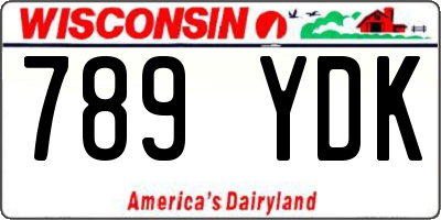 WI license plate 789YDK