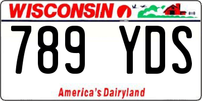 WI license plate 789YDS