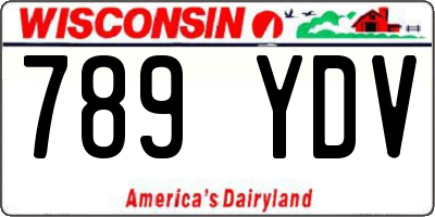 WI license plate 789YDV