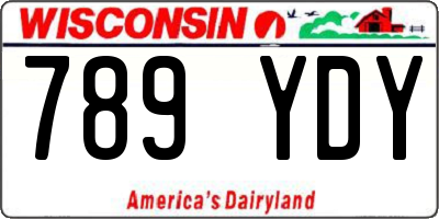 WI license plate 789YDY