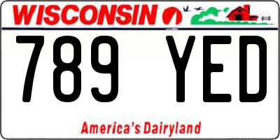 WI license plate 789YED
