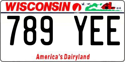 WI license plate 789YEE
