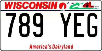 WI license plate 789YEG