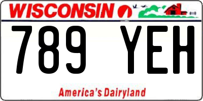 WI license plate 789YEH