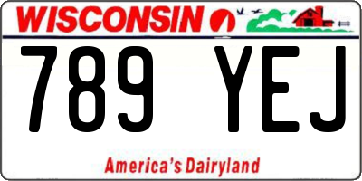 WI license plate 789YEJ