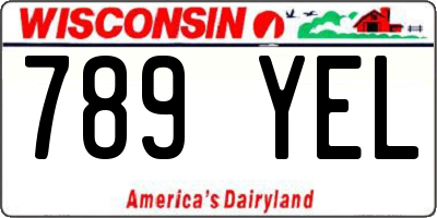 WI license plate 789YEL