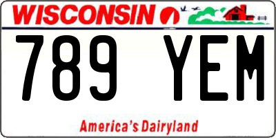 WI license plate 789YEM