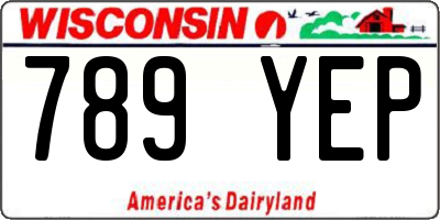 WI license plate 789YEP