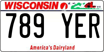 WI license plate 789YER