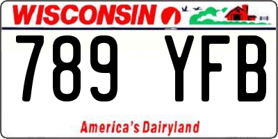 WI license plate 789YFB