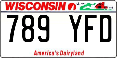 WI license plate 789YFD
