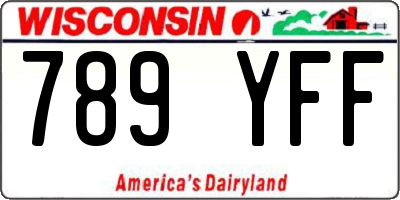 WI license plate 789YFF