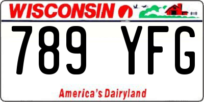 WI license plate 789YFG
