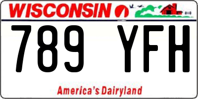 WI license plate 789YFH