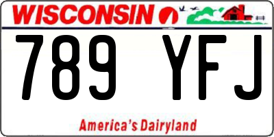 WI license plate 789YFJ