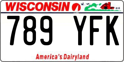 WI license plate 789YFK