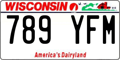 WI license plate 789YFM