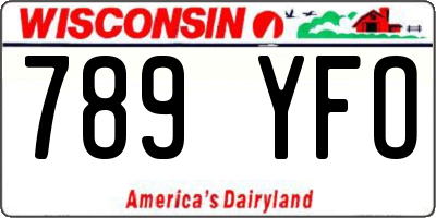 WI license plate 789YFO