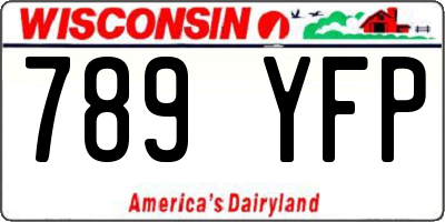 WI license plate 789YFP