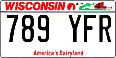 WI license plate 789YFR