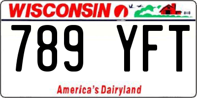 WI license plate 789YFT