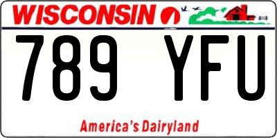 WI license plate 789YFU