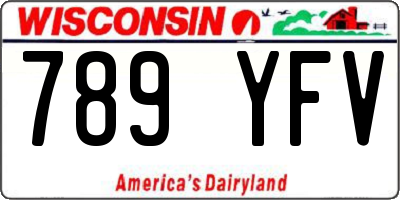WI license plate 789YFV