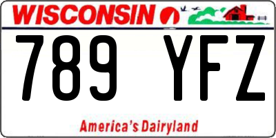 WI license plate 789YFZ