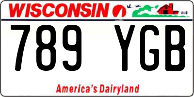 WI license plate 789YGB